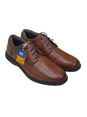 Nunn Bush Mens Brown Oxford Shoes Size 13 X-Wide Genuine Leather Slip-Resistant